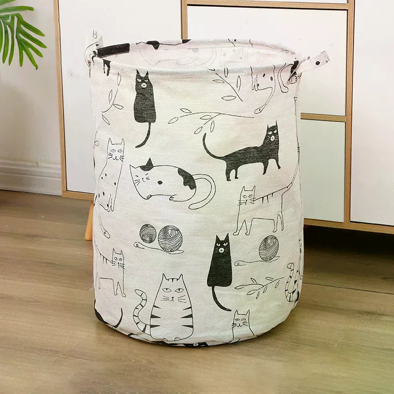 Dirty Clothes Storage Basket Bathroom Storage Bucket Foldable Storage Bag Qme