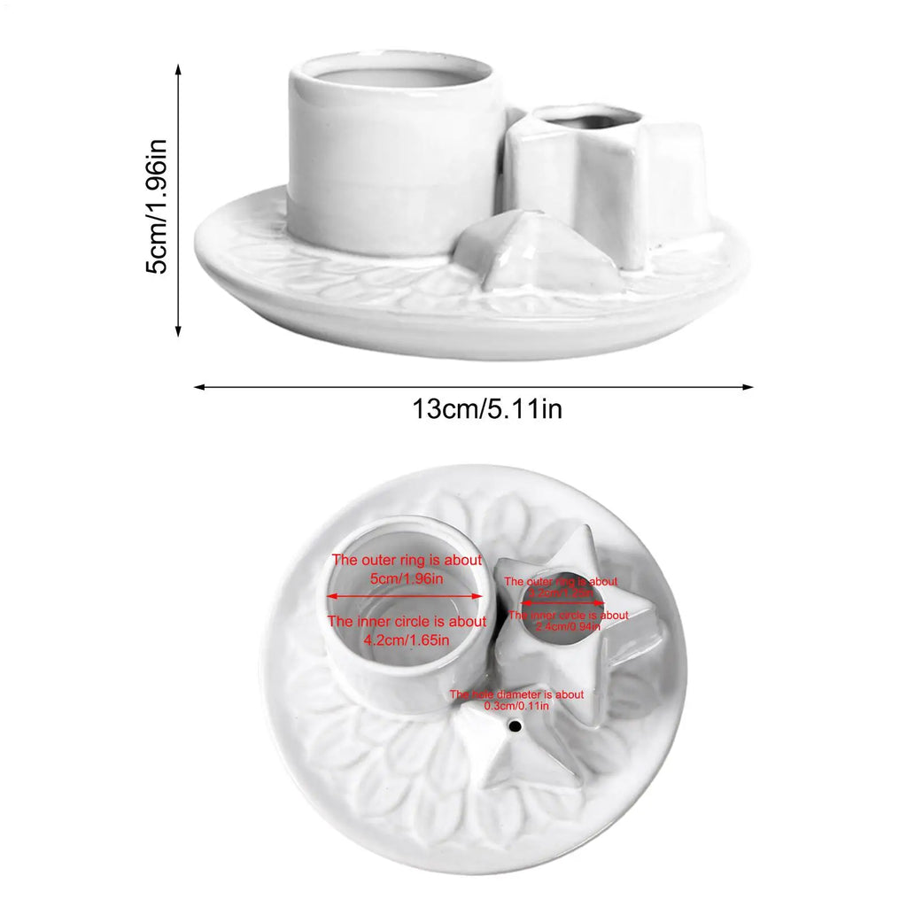 Incense Holder Sticks Ceramic Candle Ornament Multifunctional Burner Qme