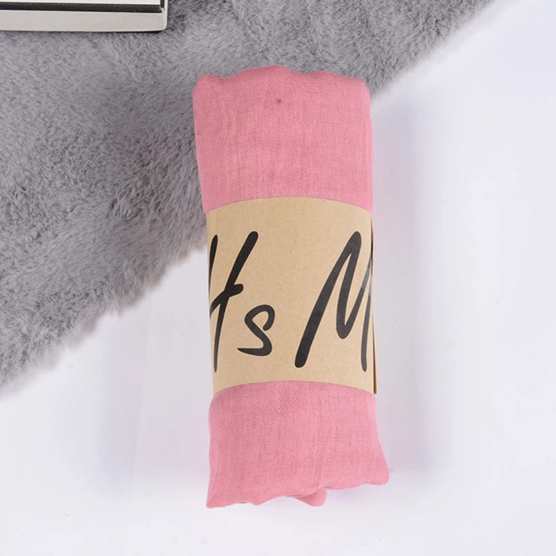 Women Native Windproof Scarf Shawls Wraps Solid Cotton Warm Scarves