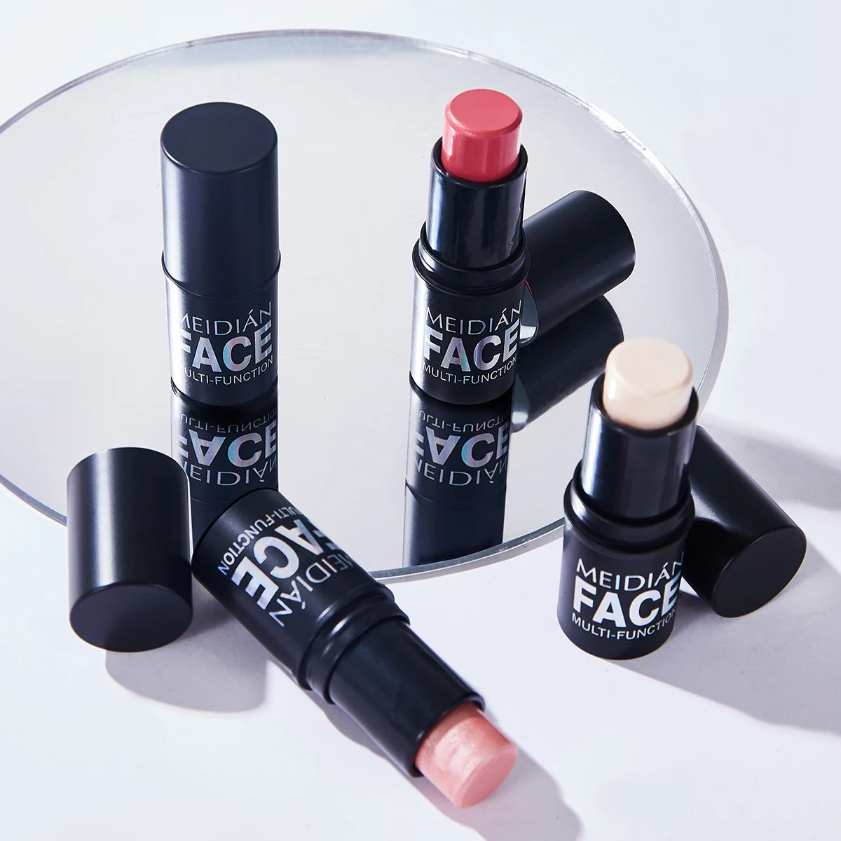 Six-color Blush Lip Cheek Dual-use Stick Makeup Contour Natural Nude Qme