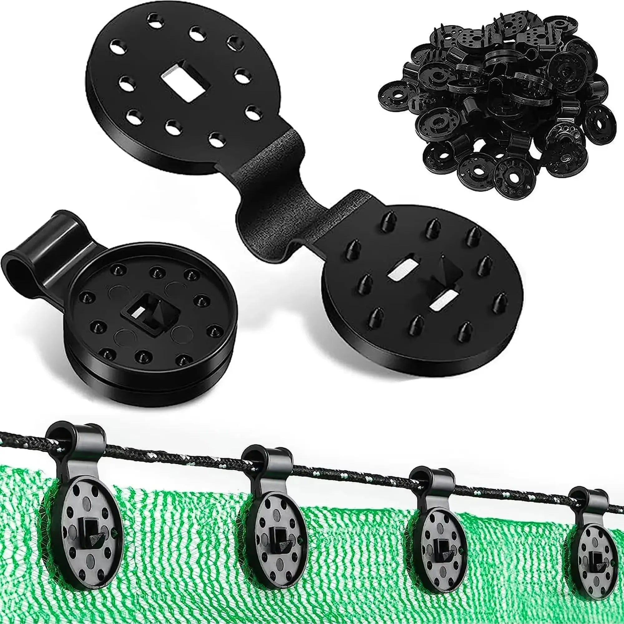 50/100PCS heavy duty lock clip plastic clip greenhouse shade cloth fixing clip tarp clip fence fabric clip garden net Qme