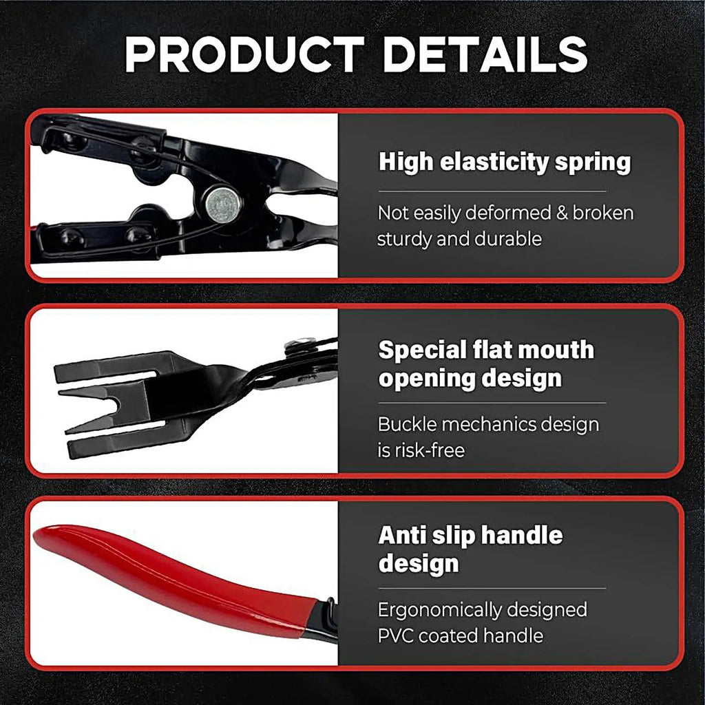 Car Trim Clip Removal Pliers Clip Pliers Fastener Removal Tool Ergonomic Tools Multifunctional Puller for Maintenance Truck Auto Qme