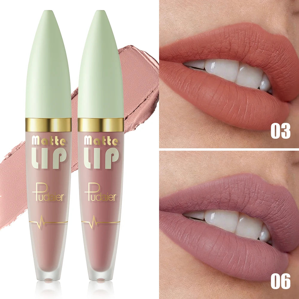 Matte Lip Glaze Waterproof Long Lasting Pigment Smooth Liquid Qme 03 06 4g Full Size