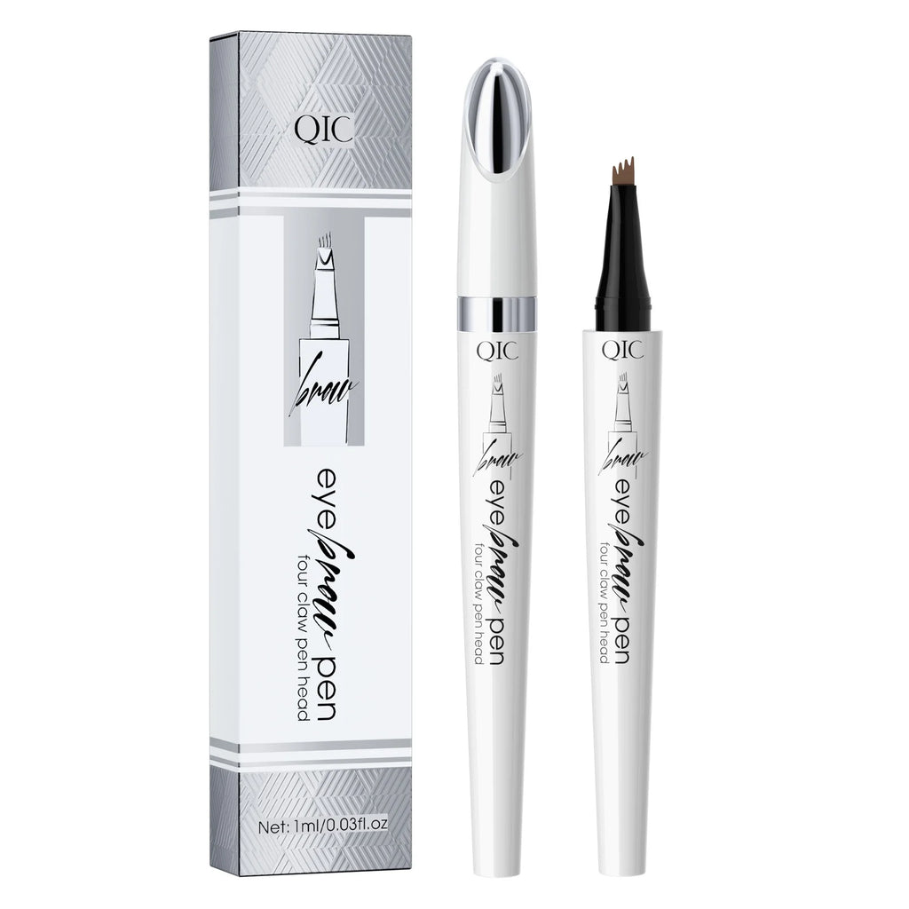 4 Colors Available 4 Split Tip Waterproof Eyebrow Pen, Long Lasting Anti-smudge Four-head Natural Microblading Eyebrow Pen Qme