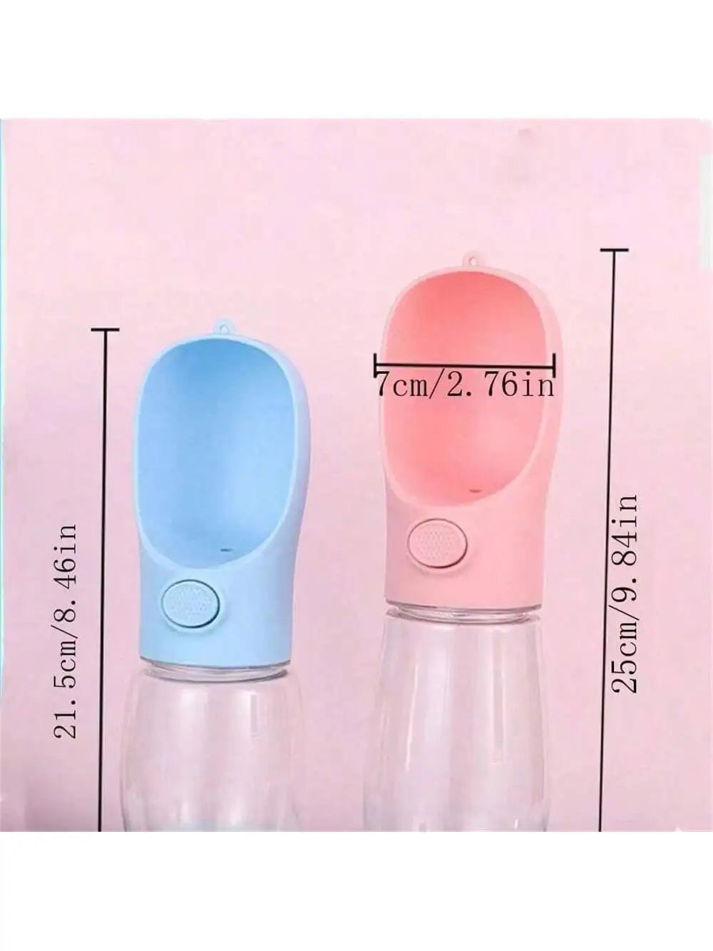 Leak-proof Portable Outdoor Plastic Pet Water Bottle Dogs Cup Attached Qme