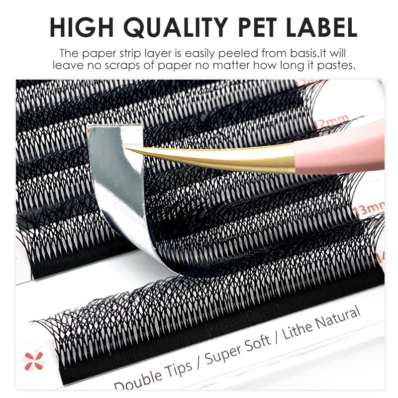 NATUHANA Double W-shape 3D 4D 5D Premade Fans Eyelash Extensions Qme