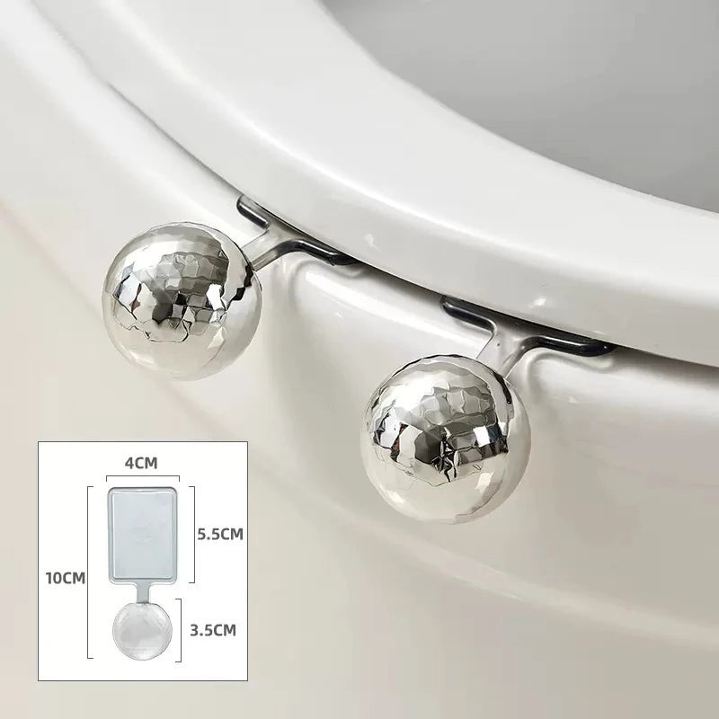 Toilet Lid Lifter Self-adhesive Seat Avoid Touching Cover Handle Qme A2PCS