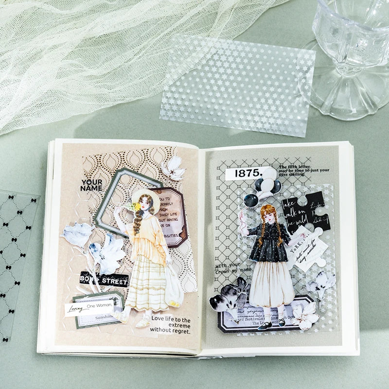 Textured Decor Paper Sticker Book Junk Journal Background Pages, Rich Texture, Multi-use for Scrapbooking Collage Qme
