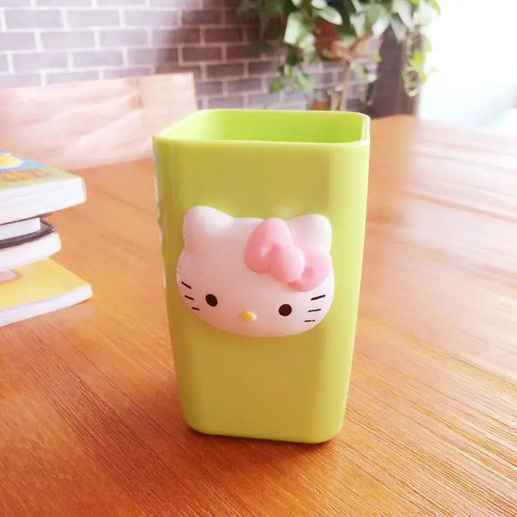 Hello Kitty Cup Shock-resistant Creative Couple's Mouthwash Plastic Qme 2