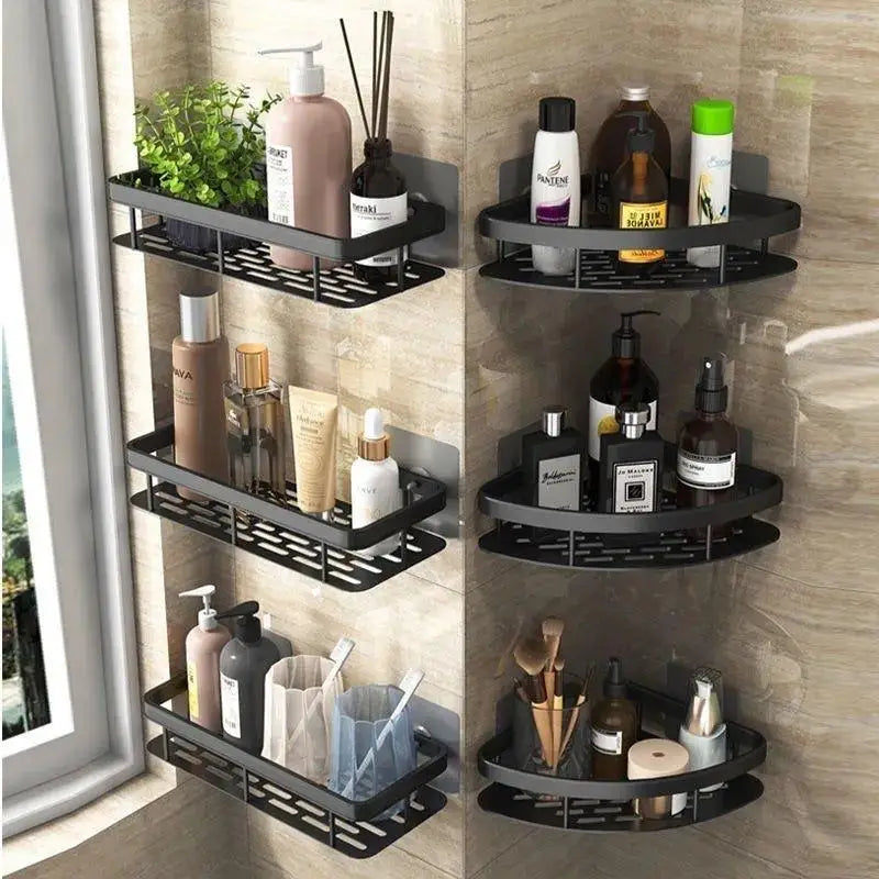 Corner Shelf Wall Soap Holder Bathroom Organizer Rack Punch-free Qme