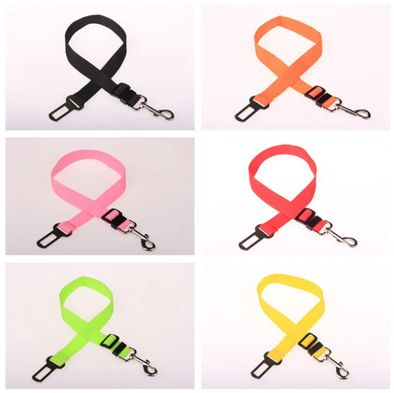 A Dog Car Seat Belt Safety Protector Travel Pets Accessories Dog Leash Collar Breakaway Solid Car Harness Qme