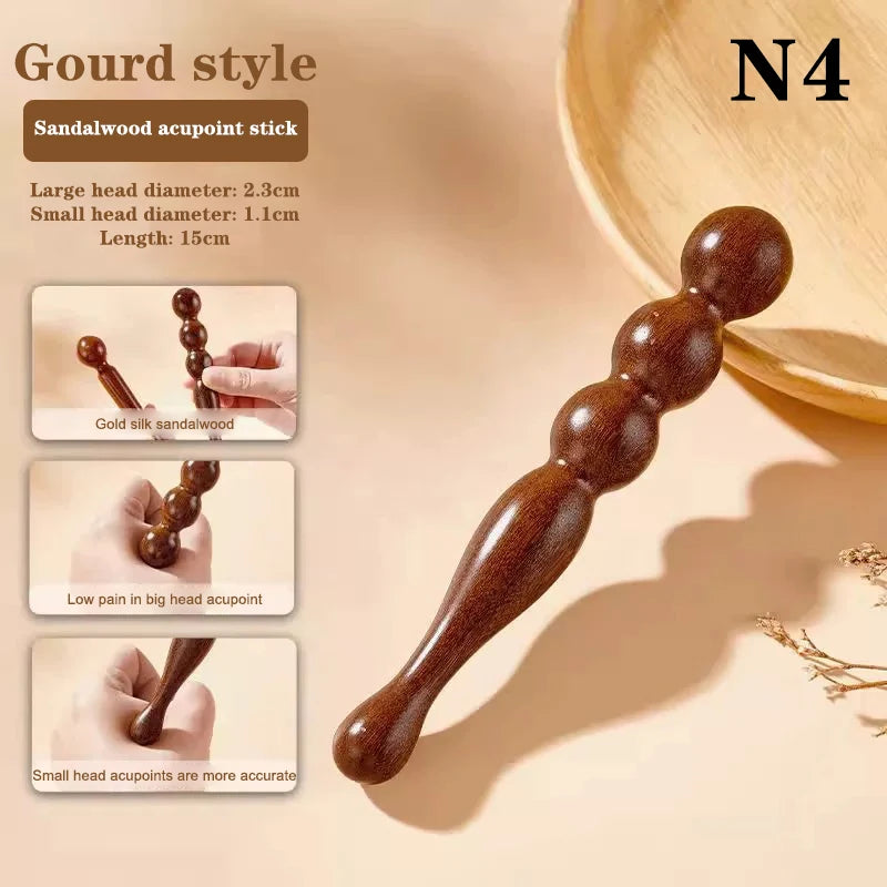 Wood Acupoint Massage Stick Tool Foot Full Body Relaxing Deep Tissue Qme N4