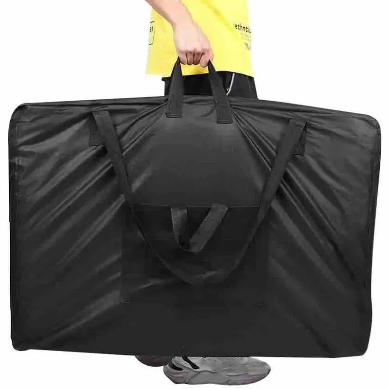 Black Handbag For Massage Table Carrying Bag For Nail Desk Beauty Bed Bag 600D Oxford Cloth Folding Storage Carry Bag Qme