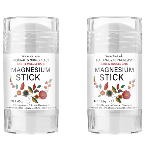 Magnesium Stick for Joint & Muscle Care - Natural, Non-Greasy with Chamomile & Lavender, Deeply Moisturizes Qme Ivory 45g