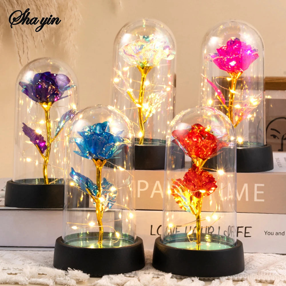 Christmas Decoration Eternal Flower Gift Rose Party Gift Qixi Valentine's Day Birthday Gift Creative Simulation Flower Qme