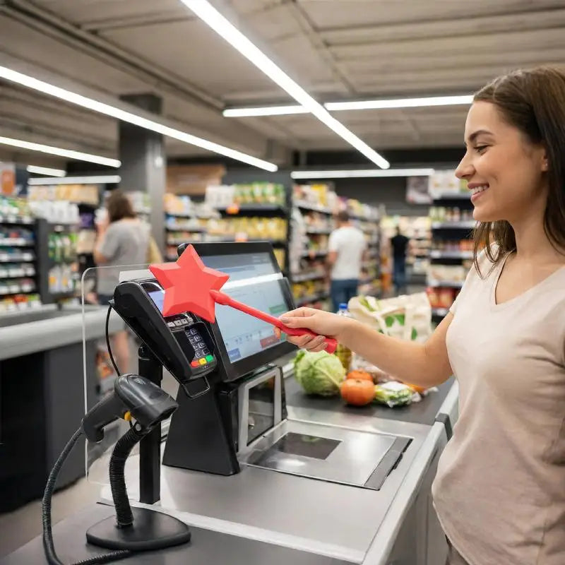 Card Holder Star Wand 3D Printed Tap-to-pay Contactless Credit Fun Qme