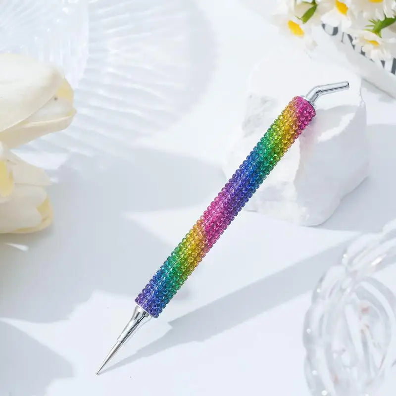 Dual Sided Nail Art Rhinestone Picker Pen Self Adhesive Pickup Tool Qme Multicolor