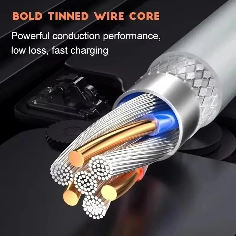 2PCS 6A Super Fast Charging 120W USB-C Data Cable for Huawei Honor Android 66W LeEco Charger Cord Qme
