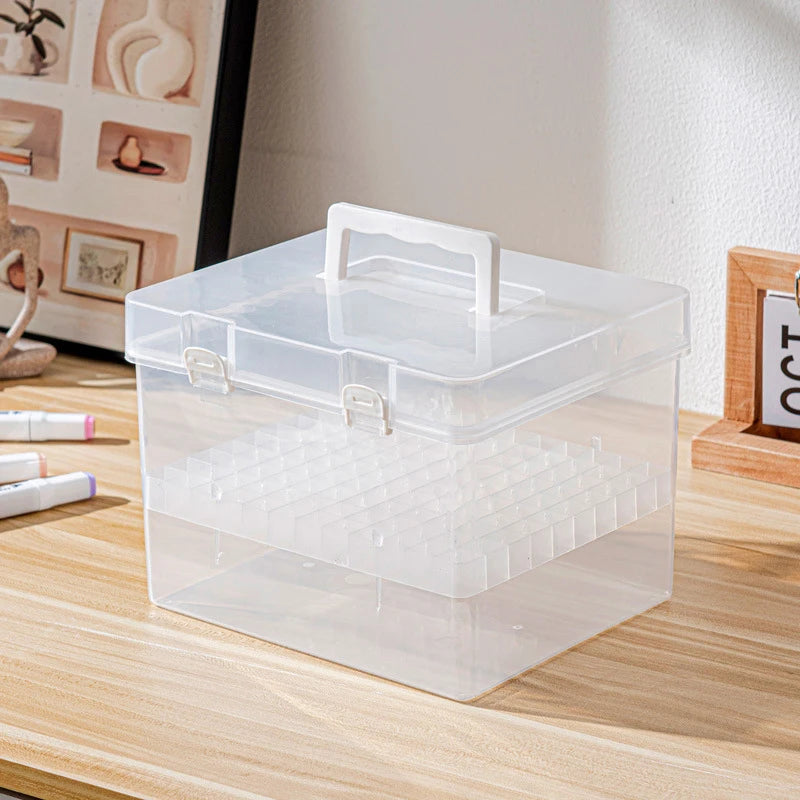 Painting Plastic Stationery Organizer Box Portable Watercolor Drawing Qme