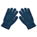 Adult Solid Color Knitted Gloves Outdoor Activity Sports Riding Warm Windproof Gloves Household Protective Gloves Qme Blue One Size
