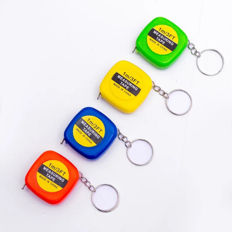 1M Keychain Tape Measure Mini Measuring Functional Pocket Retractable Qme