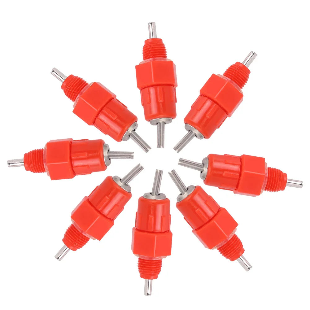 100PCS Automatic Chicken Water Nipple Drinker Poultry Drinking System for Hen Duck Goose Water Feeder Livestock Farm Supplies Qme