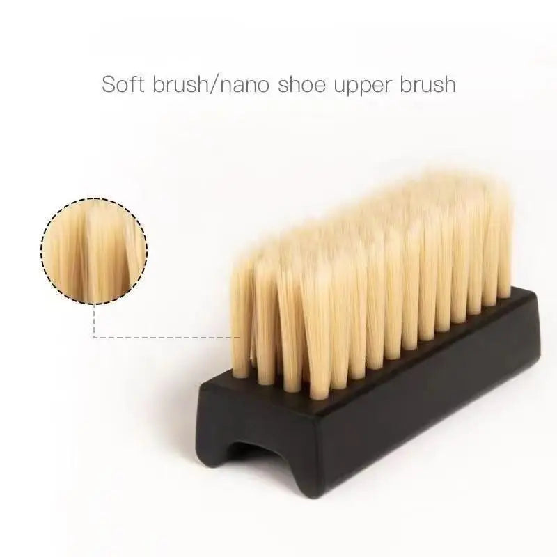 Professional Nylon Shoe Brush Soft Hard Bristles Delicate Materials Qme