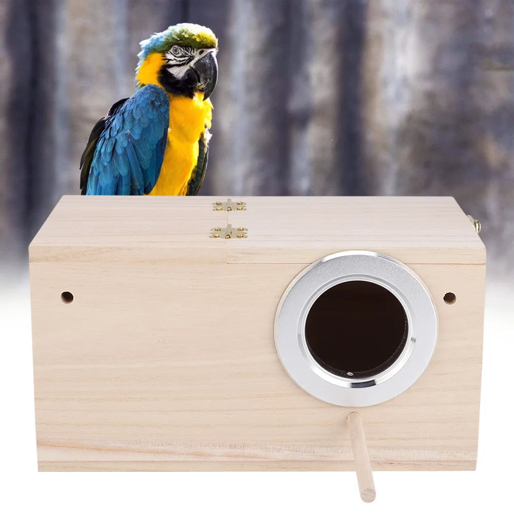 Wooden Bird Breeding Box Parrot Nesting House 13x13x24.5cm for Budgie Cockatiel Lovebird Cage Accessories Nesting Cage Qme