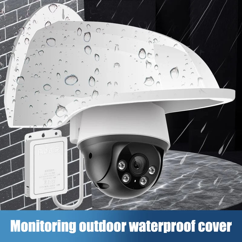 Universal Sunshade Rainproof Camera Cover Suitable Outdoor Cameras Qme white