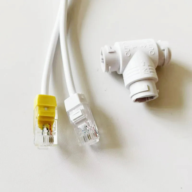 3PCS RJ45 Splitter 1 to 2 Connector 4P8P POE Adapter Ethernet Cable Extender Qme