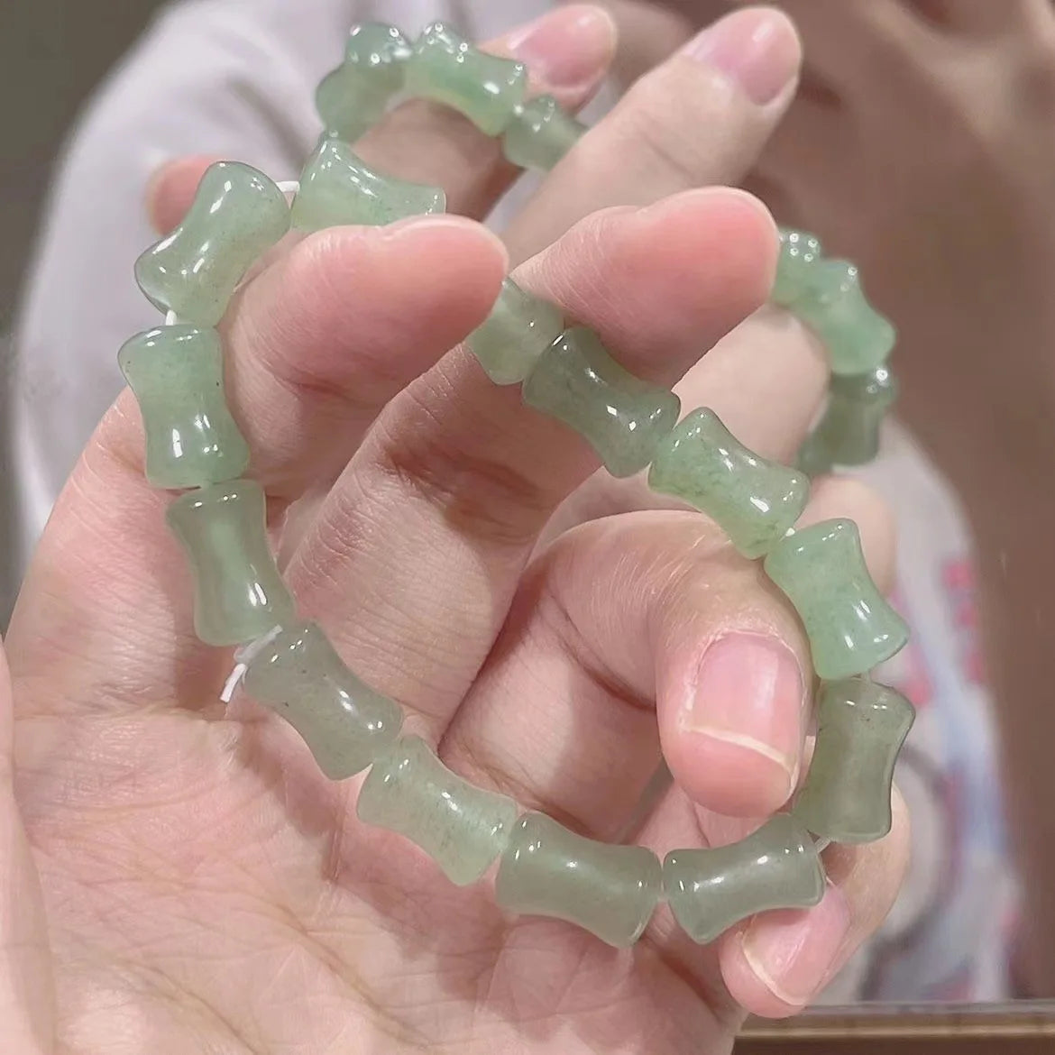 b05 Court Retro Lucky Imitation Hotan Jade Bracelet Vintage Light Luxury Handmade Jewelry Bracelet Women's Girls Jewelry Gift Qme