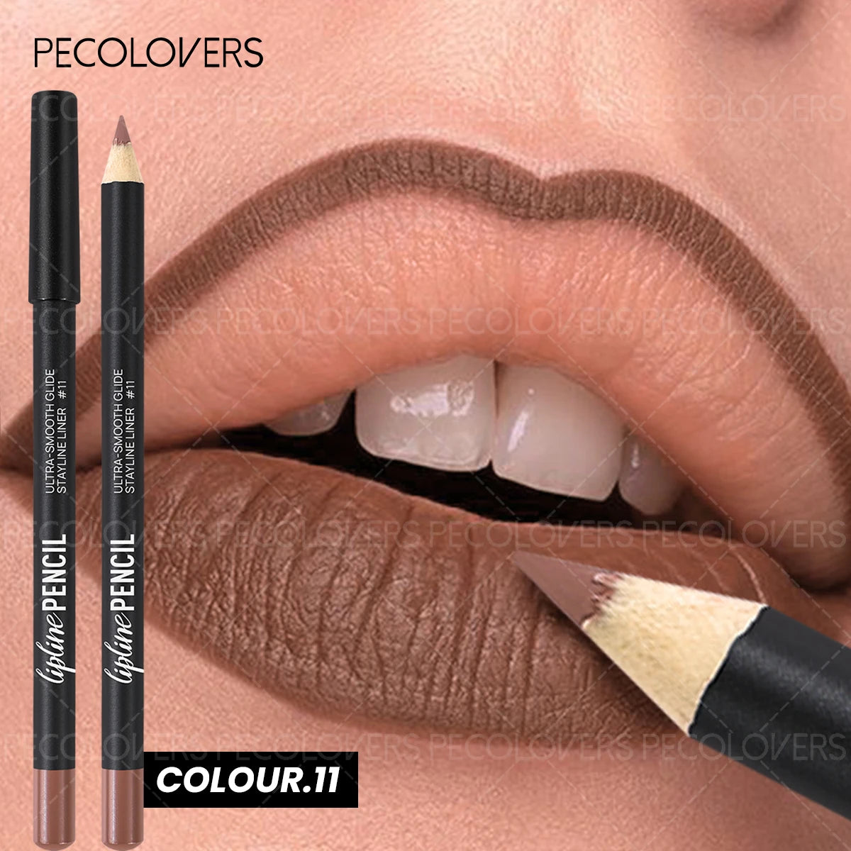 1PC Lipliner Lipstick, Plump and Charming Lips, Nude Brown, with A Variety of Makeup, Lip Cosmetics Qme 11