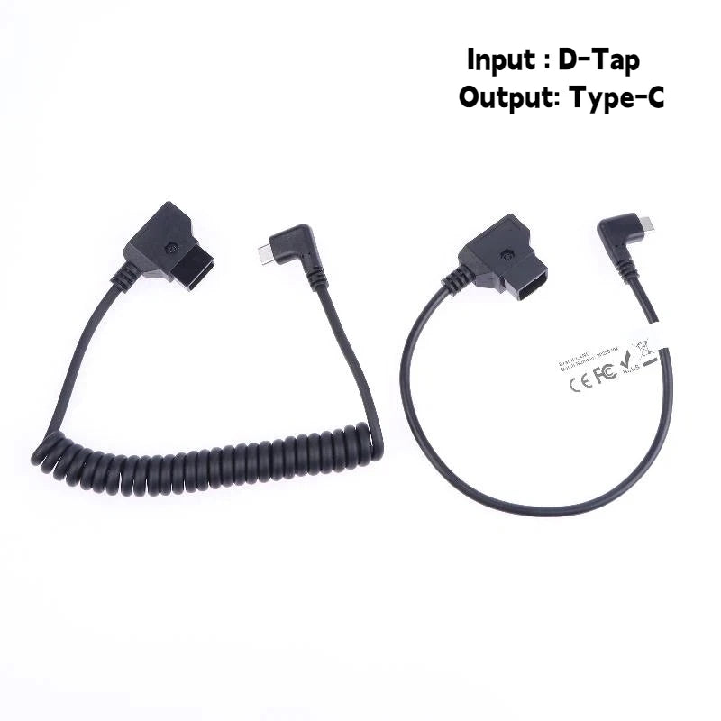 D Tap Input C Output Power Cord Capacity Charging Wire Camera Battery Qme