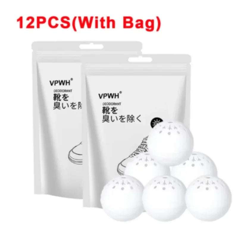 Deodorizer Freshener Balls 6pcs for Shoes Multifunction Jasmine Scent Fresheners Footwear Shoe Closet Toilet Deodorization Qme 12pcs