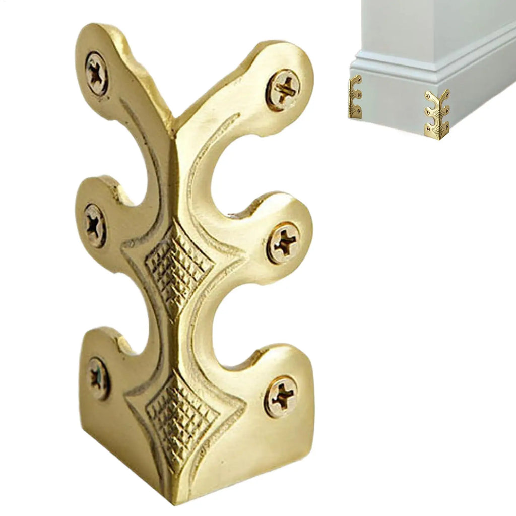 Baseboard Protector Edge Corner Protectors Metal Skiffers Solid Brass Home Corner Guard Decorative Protector Cover Qme