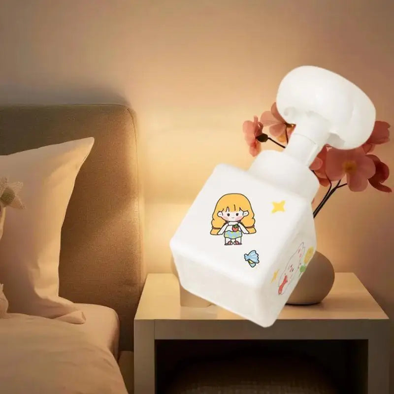 250 Flower-shaped Foam Pump Dispenser Square Plastic Bottle Hand Soap Qme