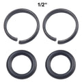 2Sets 3/8" 1/2" 3/4" 1" Standard Wrench Retaining Ring Clip With O-Ring Socket Retaining Clip Air Tools Accessories Qme 1-2inch