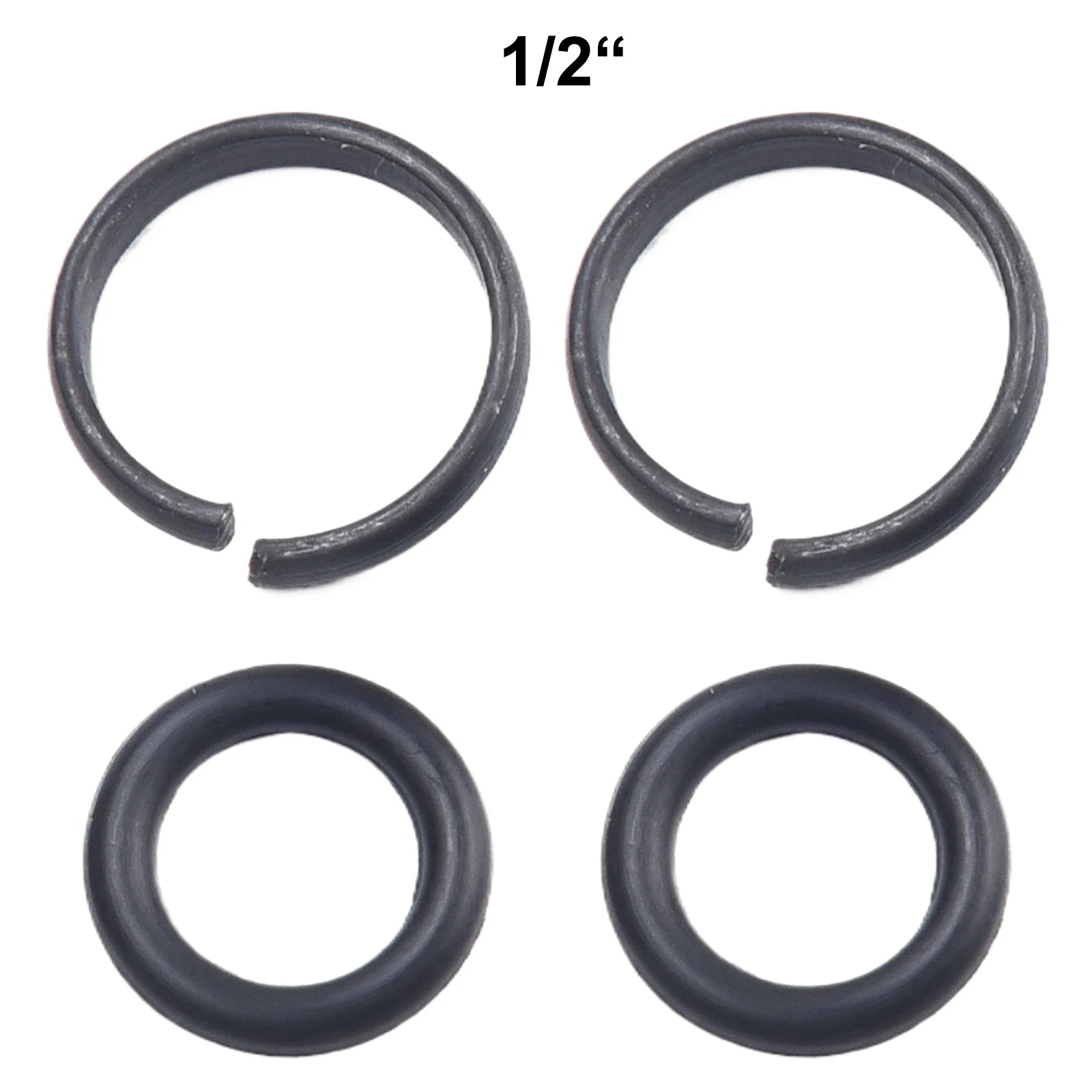 2Sets 3/8" 1/2" 3/4" 1" Standard Wrench Retaining Ring Clip With O-Ring Socket Retaining Clip Air Tools Accessories Qme 1-2inch