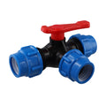 20/25/32/40/50mm PE Pipe Faucet Diverter 3-Way Ball Valve Ball Valve Garden Lawn Irrigation Water Pipe Fitting Qme 40mm