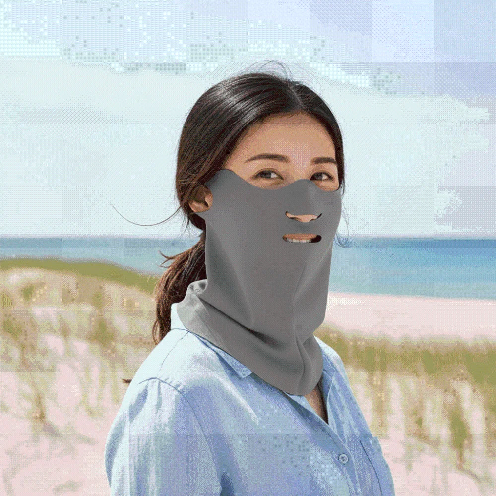 Cycling Nylon Neck Sunscreen Mask Elastic Polyester Face Sun Qme