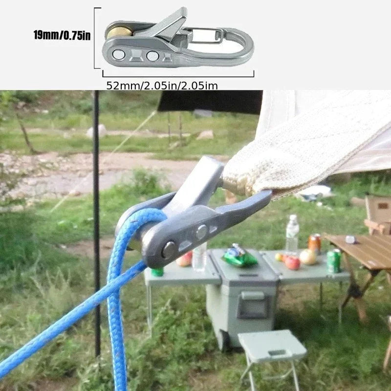 Tensioners With Rollers+Nylon Rope Set,Equipped With Locking Clasps Secure Bundling, Suitable Camping, And Outdoor Activities Qme