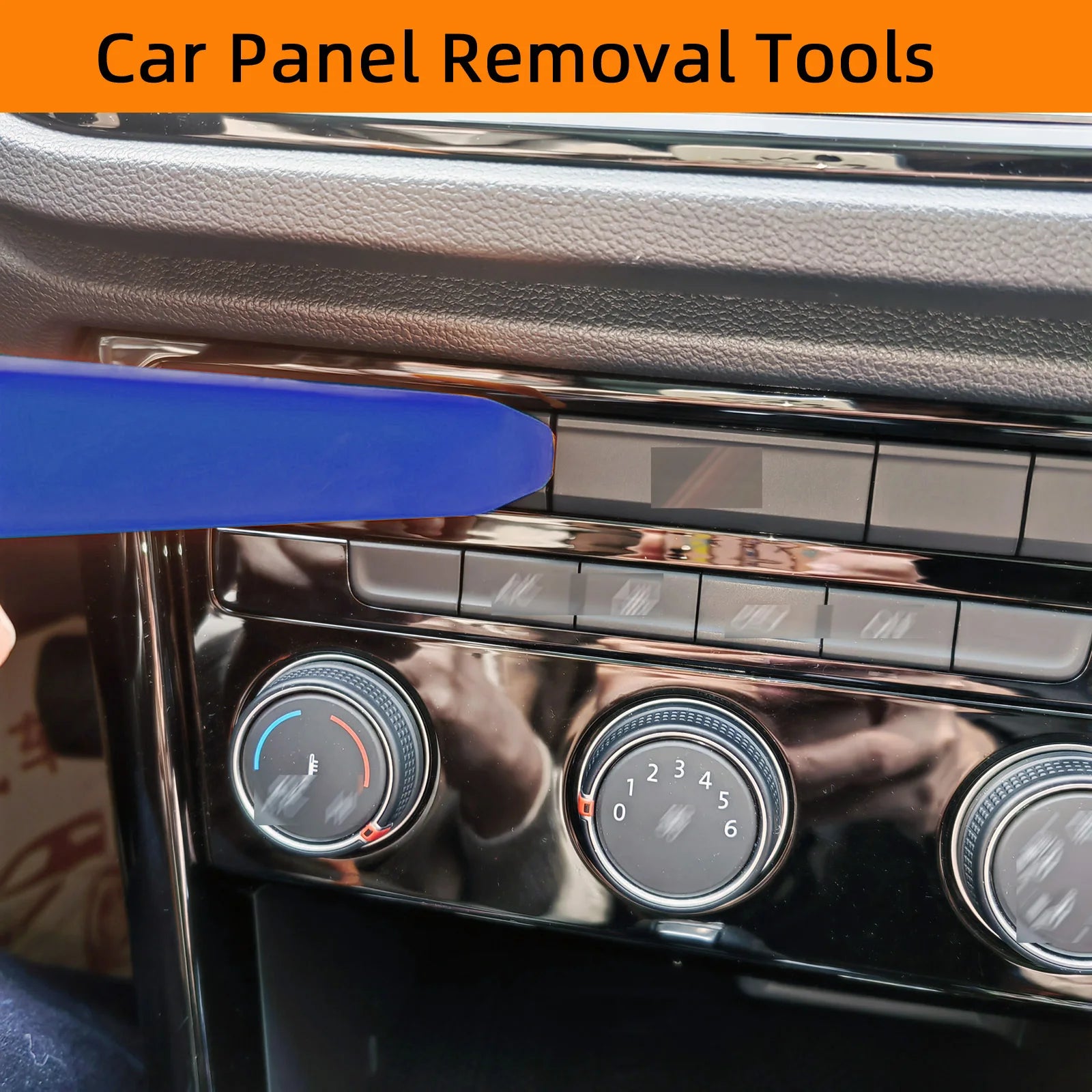 5Pcs Auto Trim Removal Tool Kit, Car Plastic Pry Panel Door Dash Audio Clip Remover Pry Bar Set For Vehicle Interior Repair Qme