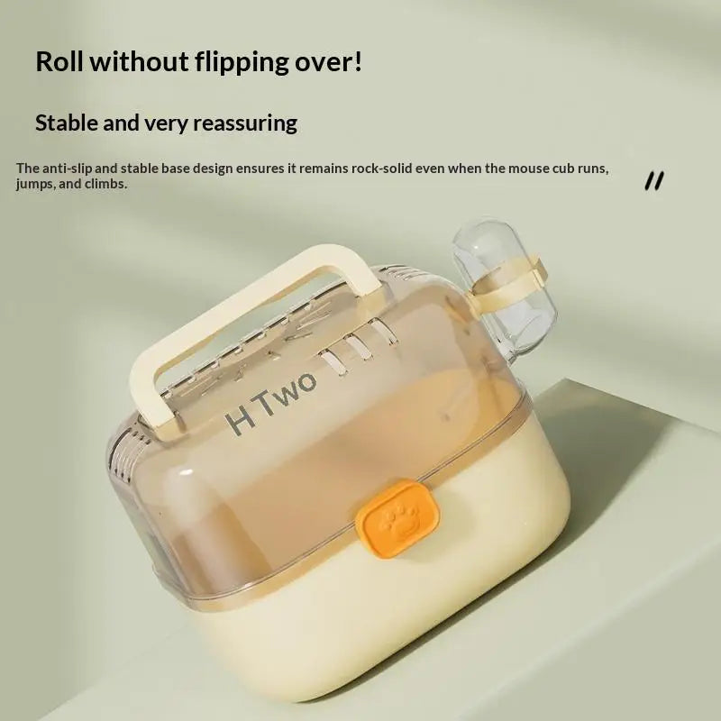 Small Animal Hamster Travel Cage Pet Supplies Portable Carrying Qme