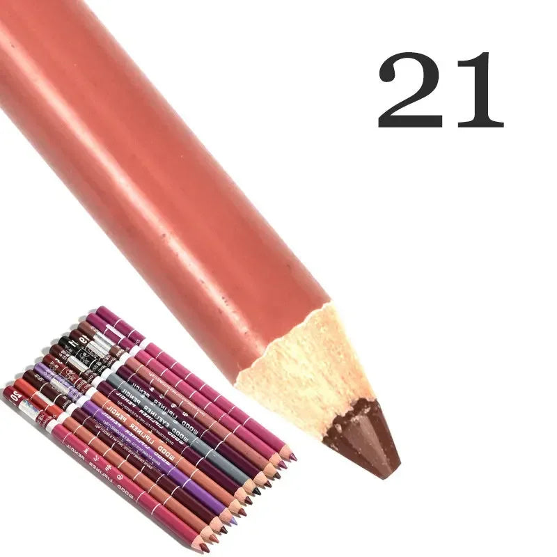 28Color Antifouling Lip Liner Professional Lipstick Pen Precise Waterproof Lip Outline Pencil Lip Makeup Lasting Eyeliner Creamy Qme 21