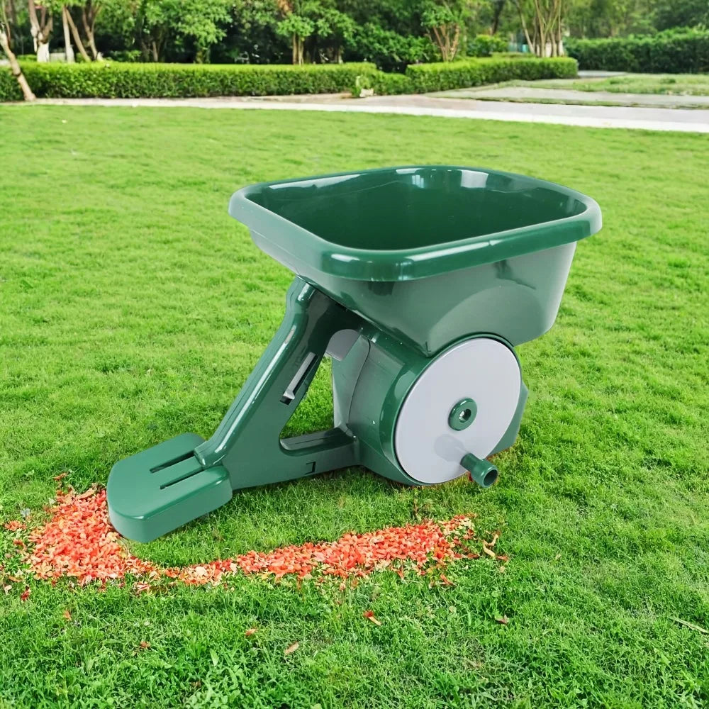 Lawn Hand Broadcast Spreader for Grass Seed Lawn Fertilizers Salt Handheld Spreader for Outdoor Garden Qme