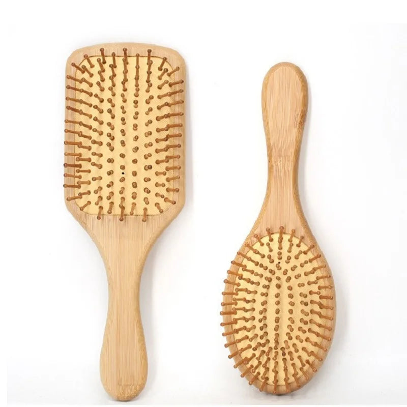 Wood Comb Professional Healthy Paddle Cushion Hair Loss Massage Brush Qme
