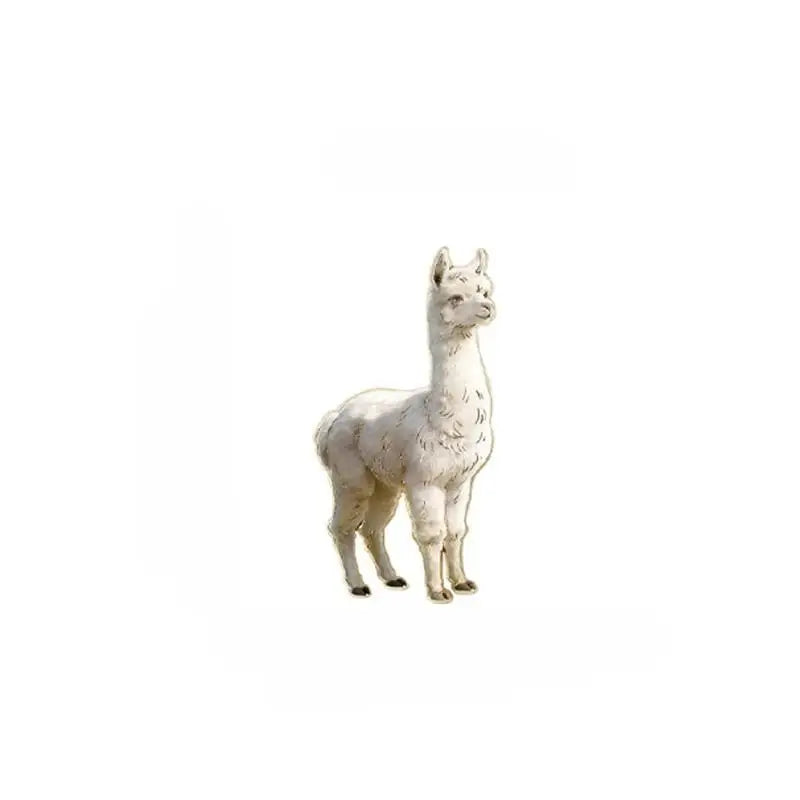 Cute 4 Color Cartoon Alpaca Metal Pins For Clothes Bags Backpack Lapel Badge Gifts For Friends Qme A4