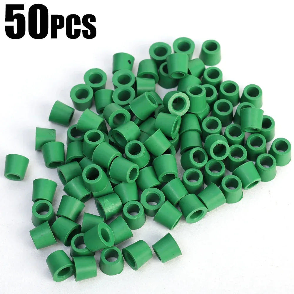 Green Air Conditioning 100/50pcs 1/4'' Charging Hose 1/4'' Valve Gasket Manifold Repair Seal Kit Replacement Car Accessories New Qme 50pcs