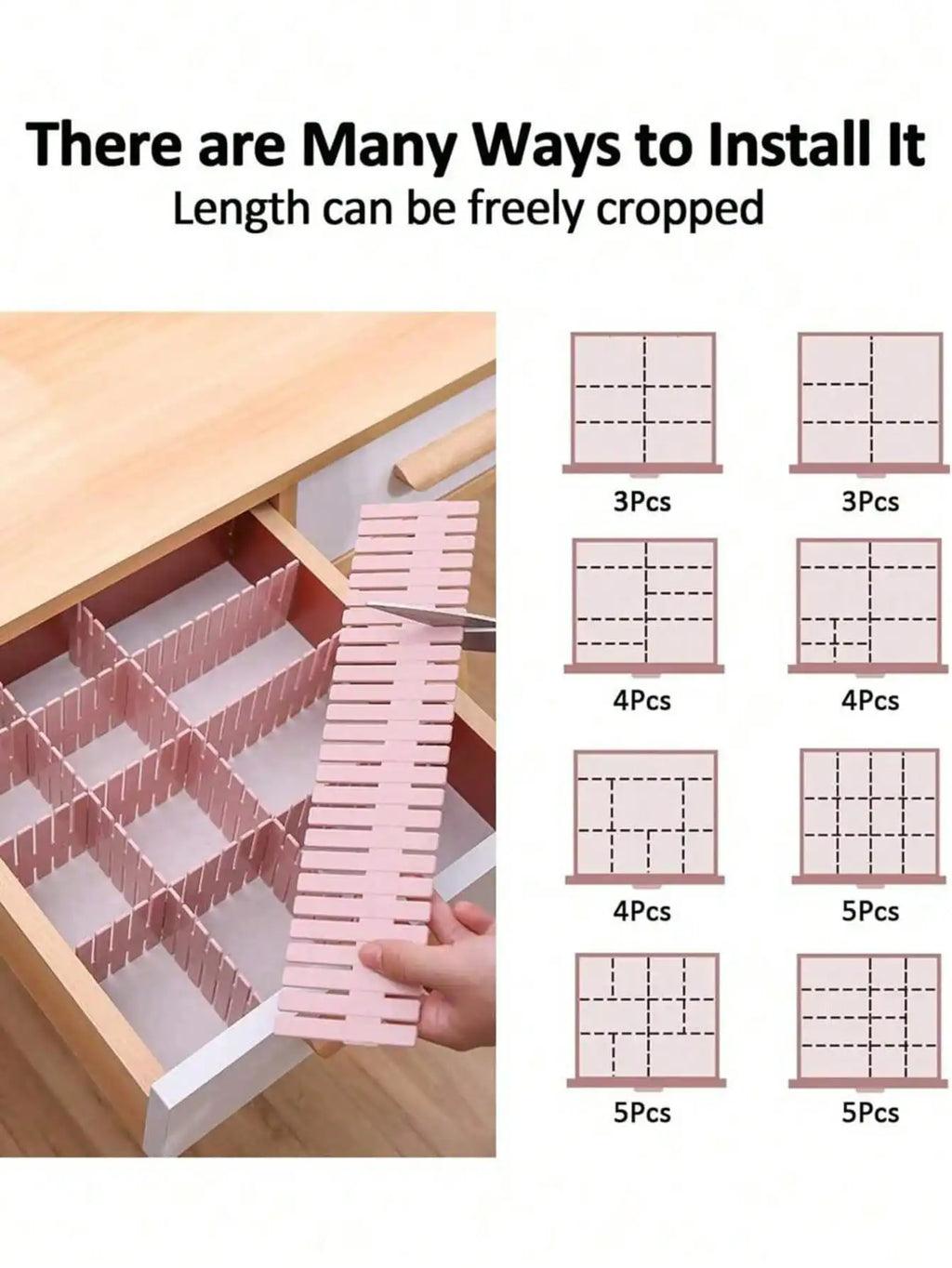 4 Drawer Storage Dividers Plastic Combination Underwear Socks Box Qme