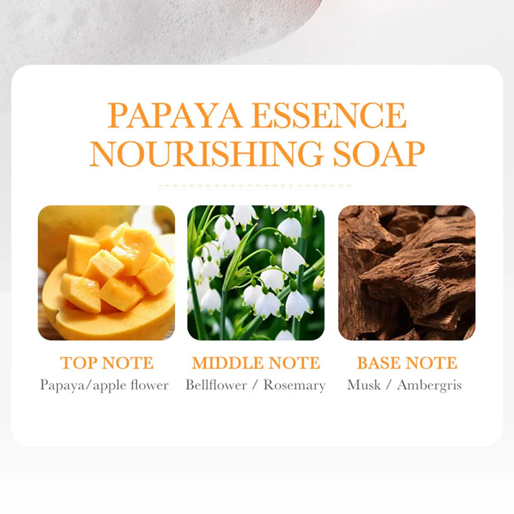 Papaya Vitamin C Whitening Essential Oil Soap Control Refreshing Qme